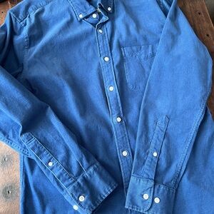 Bonobos Blue Corduroy Button Down Shirt